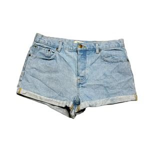 Women’s High Rise Button-Fly Light Wash Denim Shorts Sz 30